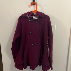 Matilda Jane hooded wool coat girls size 14 NWT